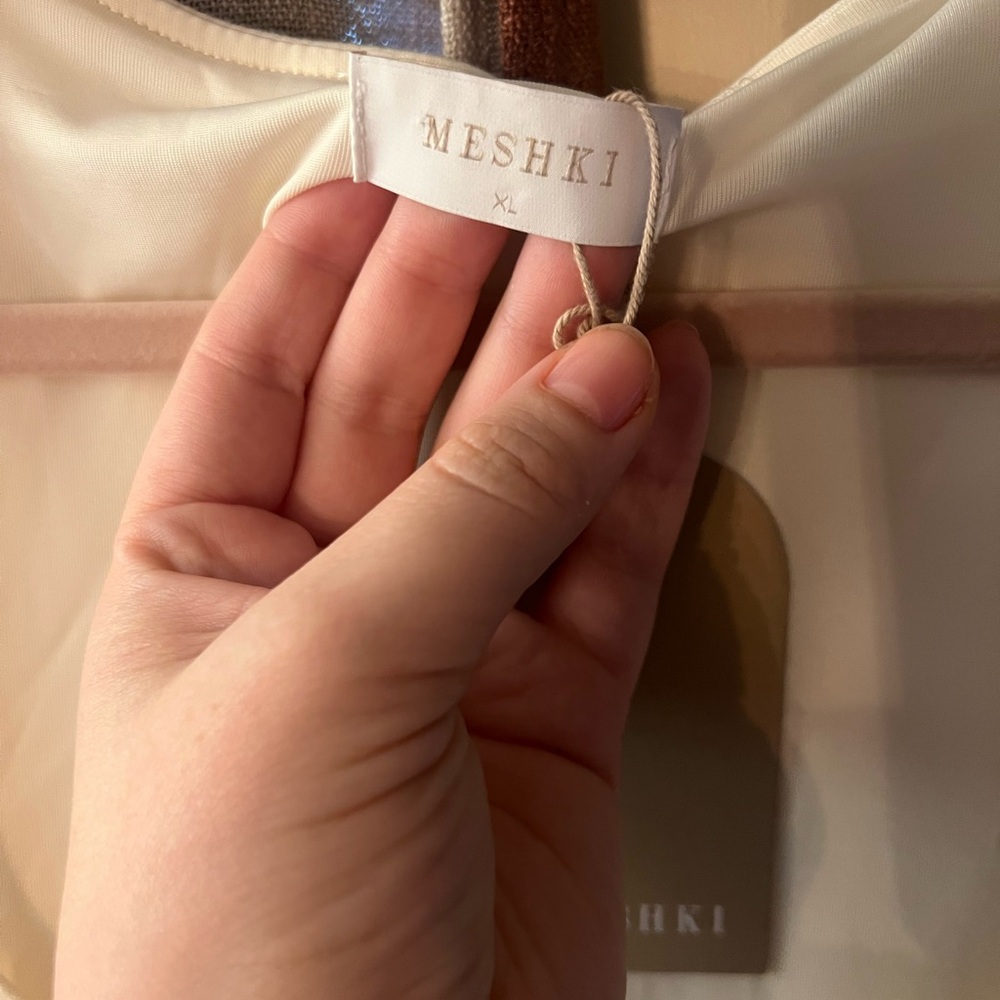 Meshki Scuba Jersey Midi Dress in Ivory - Picture 8 of 11